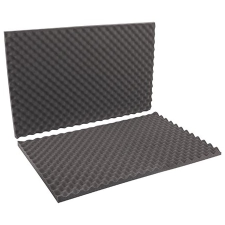Bsc Preferred 24 x 36 x 2'' Charcoal Convoluted Foam Sets, 9PK BUY00015283